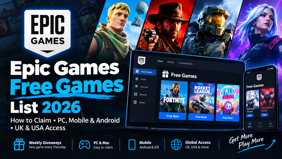 Epic Games Free Games: 2026 List, Mobile Access & How to Claim Epic Games Free Games